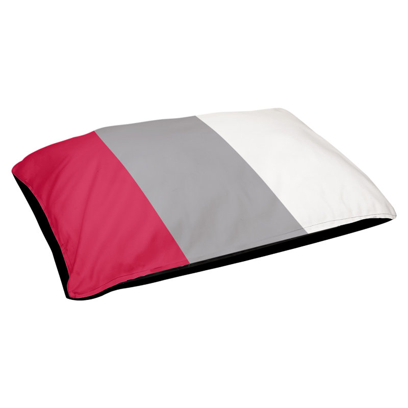 Coussin d'extérieur Toronto, Très grand (l 50 po x P 40 po x H 17 po), Rouge / argent / blanc
