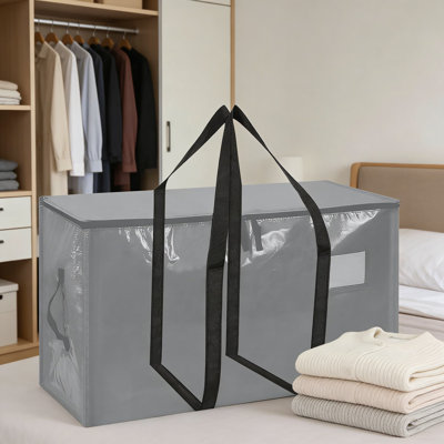 Heavy-Duty Storage Totes With Reinforced Handles And Durable Zippers, Extra Large Foldable Waterproof Packing Bags For Moving, Shipping, Travel And Space-Saving Storage