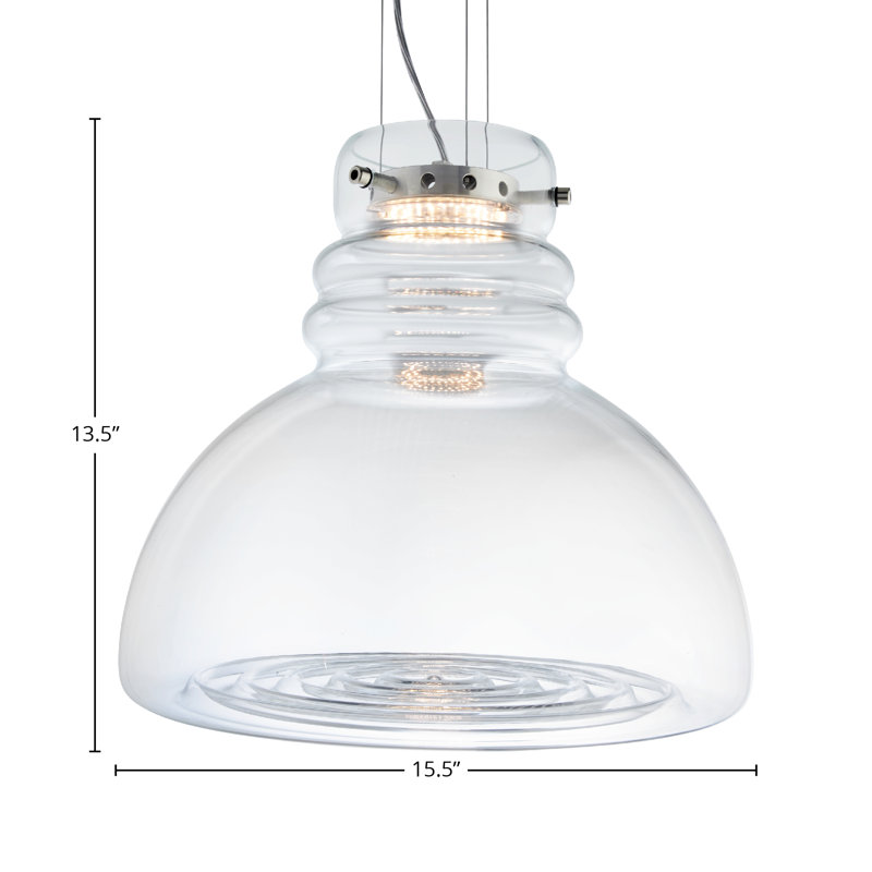 Torino 1-Light Pendant, Clear