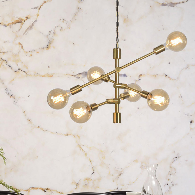 Junius 6 - Light Unique/Statement Pendant, Gold