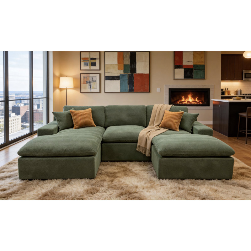 Canapé modulaire Flintwood, Vert foncé