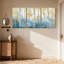 Paysage et nature, bouleaux d'automne, feuilles d'automne, ciel bleu, ensemble de 3 impressions sur toile-1433292509