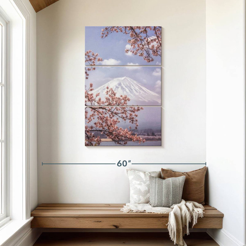 Alvord Mt. Fuji dans les cerisiers en fleurs, H 45 po x l 28 po