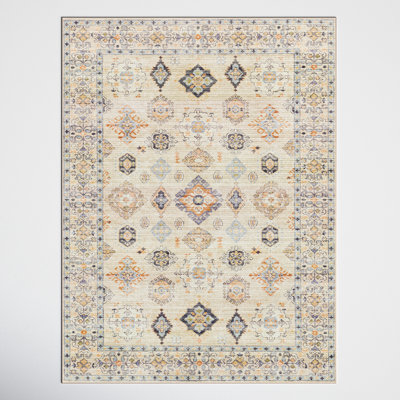 Emmie Oriental Beige/Olive/Denim/Charcoal/Sage Area Rug