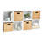8-Cube Bookshelf, 11in Display Storage System, Organizer w/ Removable Back Panels-505169652-505169658