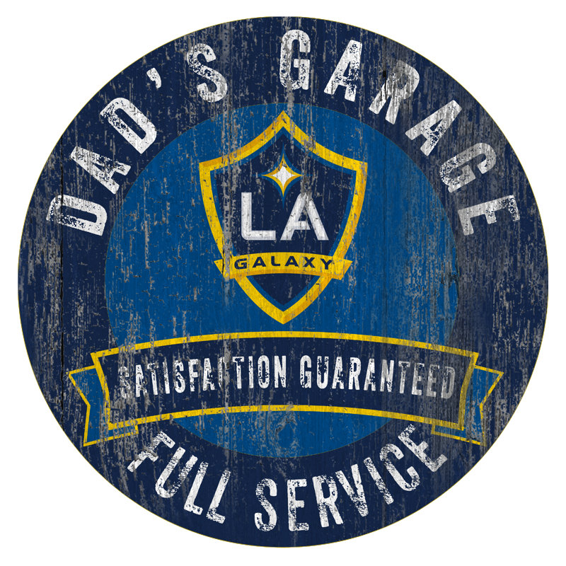 Enseigne de garage, impression sur bois MLS, LA Galaxy