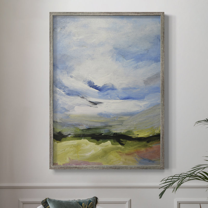Autour de la nuée IV, reproduction encadrée - bois massif, H 30 po x l 24 po