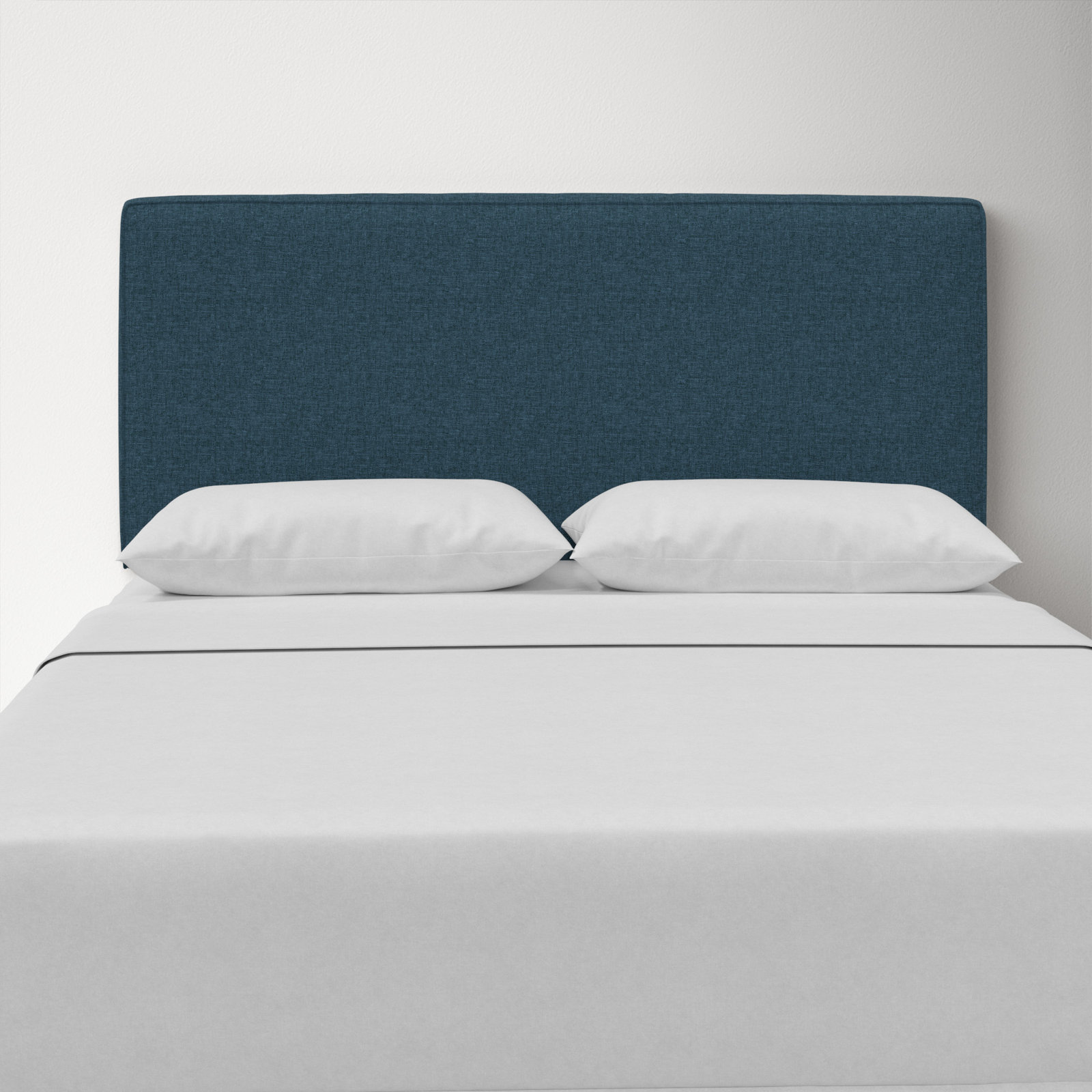 Marquise Upholstered Headboard, King, Zuma Navy Textured Linen