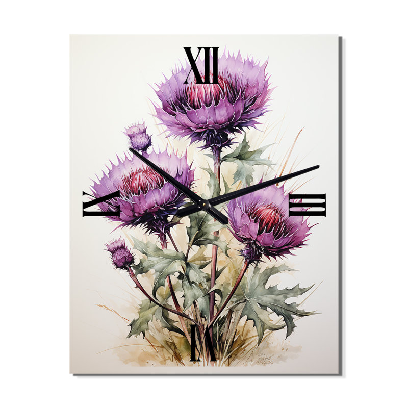 Jawarren - Très grandes horloges murales florales, Petit