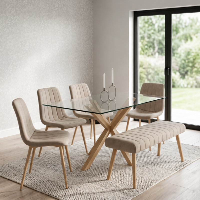 Dining Set, Beige