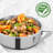 NutriChef 3.4 qt. Non-Stick Stainless Steel Saute Pan with Lid