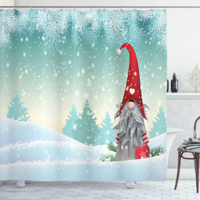 Shower Curtain with Hooks Included