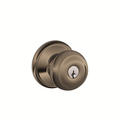 Georgian Knob Single Cylinder Keyed Entry Storeroom Lock