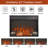  23" Electric Fireplace, Adjustable 4 Flame Brightness, Fireplace Insert with Remote, Digital Display, 8H Timer, Overheating Protection, 1400W