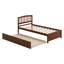 Structure de lit plateforme en bois avec lit gigogne-1744235873