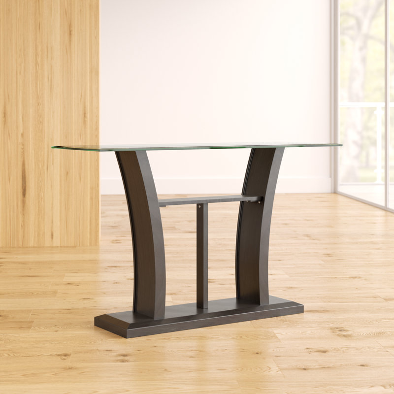 Pettegrow 50'' Glass Top Console Table