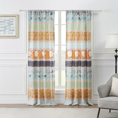 Carlie Semi-Sheer Rod Pocket Curtain Panels