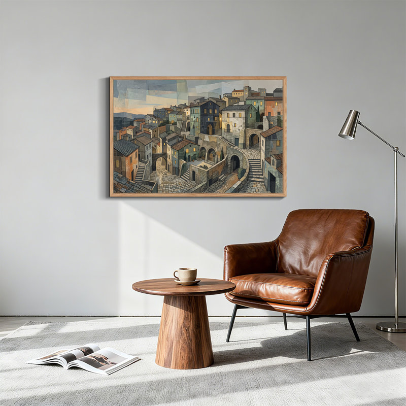 Art mural sur toile Old World Hillside, H 36 po x l 48 po