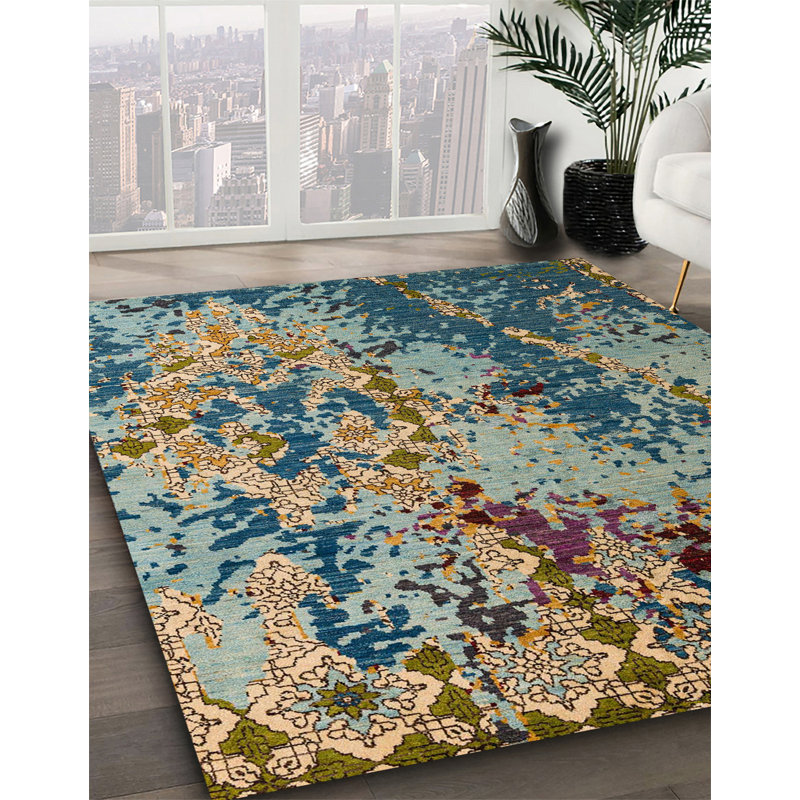 Ajkune Abstract Indoor Rug, Square 3'