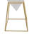  Azier Wood Inverted Pyramid Geometric Side End Accent Table with Gold Metal Stand-768681444-768681445