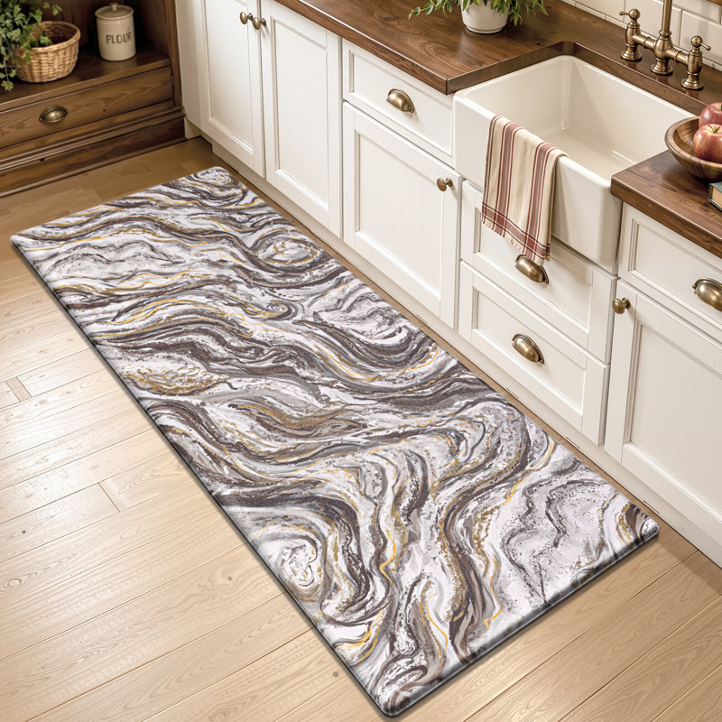 Tapis de cuisine anti-fatigue antidérapant, Brun