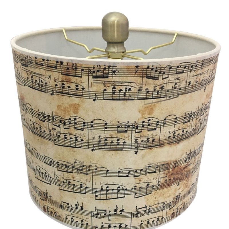 Ensemble de lampe de table 28" bluemel musical notes design, Bronze / nickel / noir