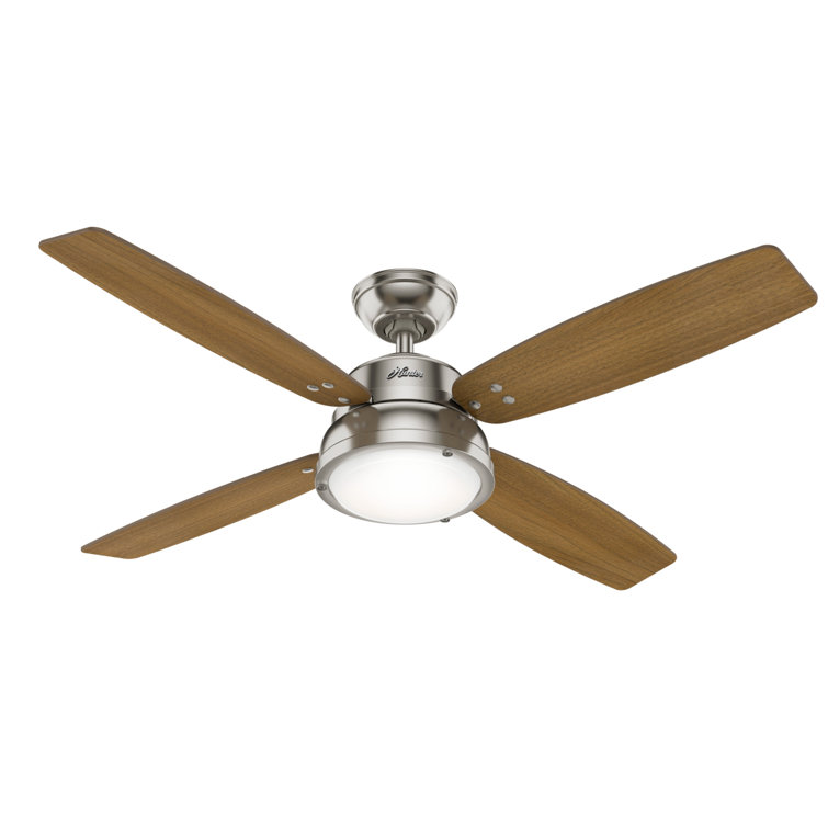 52" Wingate 4 - Blade LED Standard Ceiling Fan with Remote Control and Light Kit Included