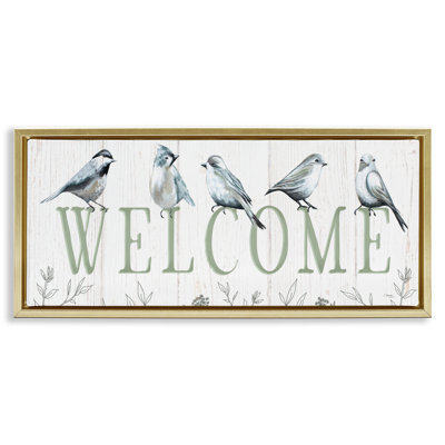 Delicate Welcome Birds Floating Frame, design by Elizabeth Tyndall