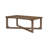 Bly Coffee Table, 48 Inch Rectangle Top, X-Base Design, Light Brown