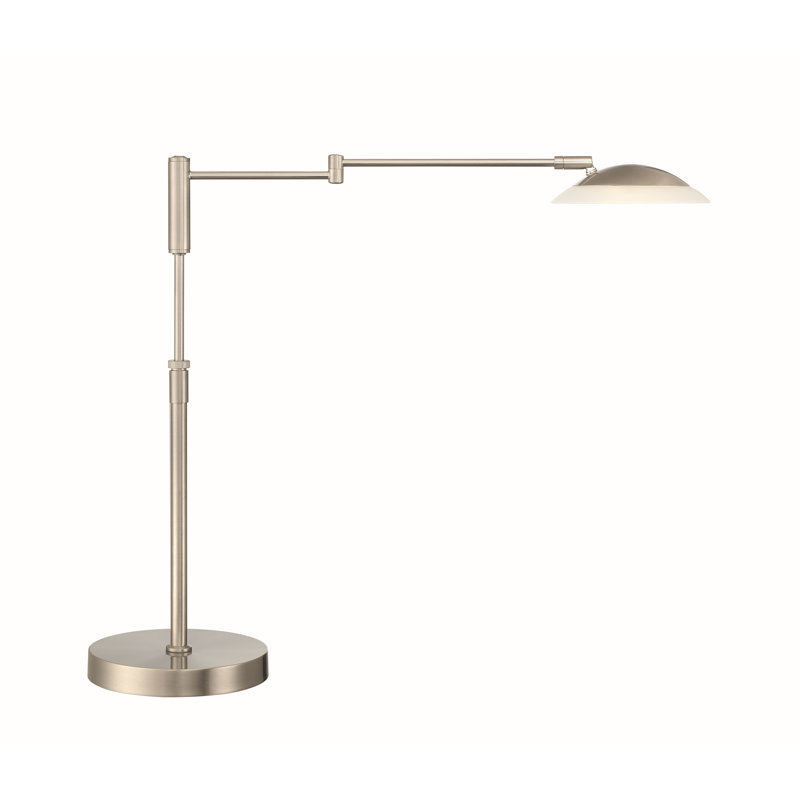 Millsaps Adjustable Metal Desk Lamp, Satin Nickel