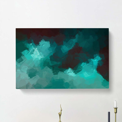 Moody Clouds in Abstract - Wrapped Canvas Painting Print