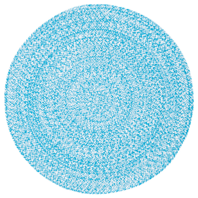 Tapis intérieur / extérieur en coton tissé à plat Aluta, Rond 4 pi