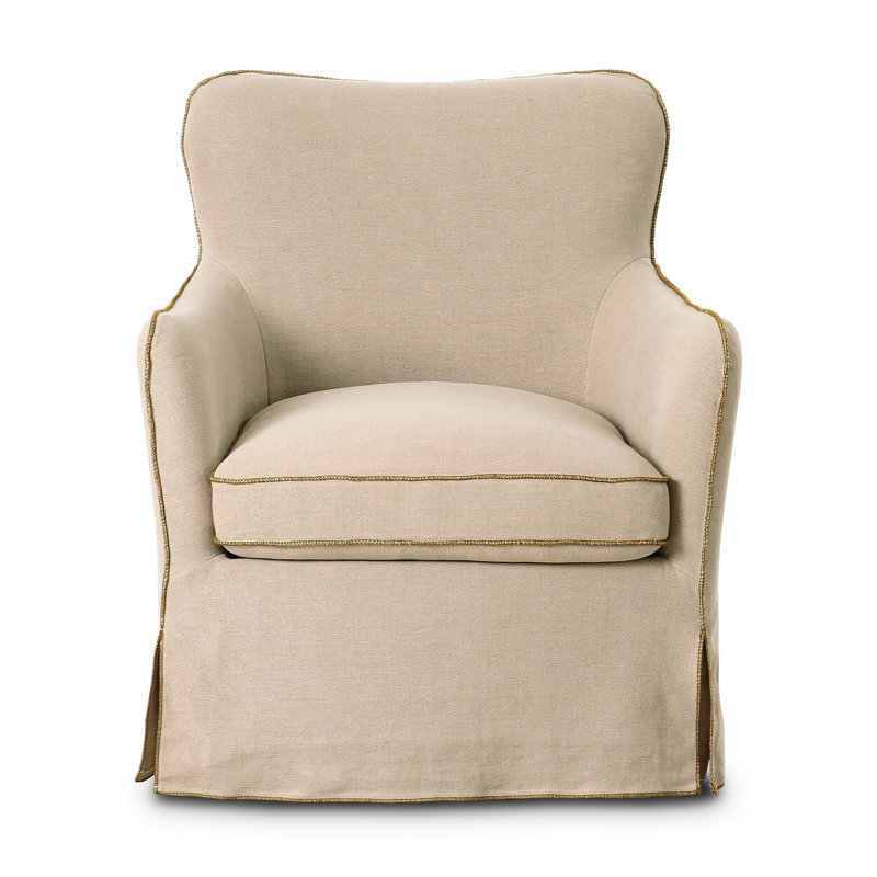 Devon Slipcover Swivel Chair-Broadway Dune, Broadway Dune