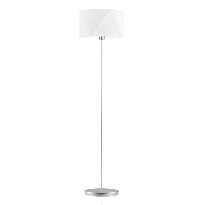 Ayanle 160cm Traditional Floor Lamp, White, Brushed Steel