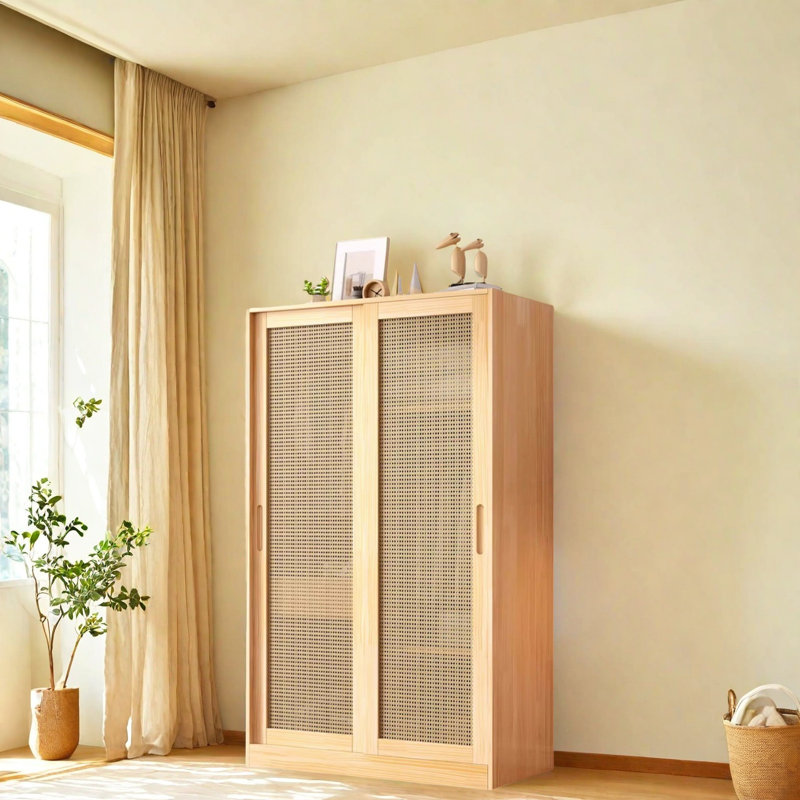 Armoire moderne en rotin, H 79 po x l 39 po x P 24 po