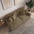 2 - Piece Upholstered Camel Corduroy Modular Sectional Sofa with Pillow Back and Solid Wood Legs-185611587