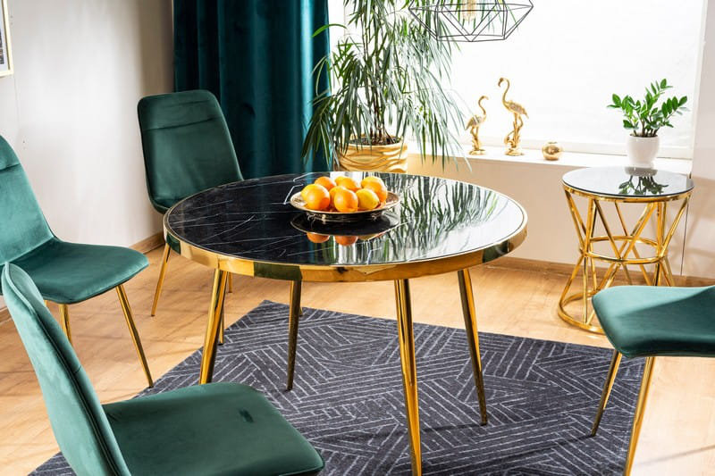 Adwoah Round Glass Top Dining Table