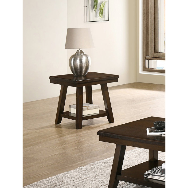 Rectangular End Table In Dark Espresso