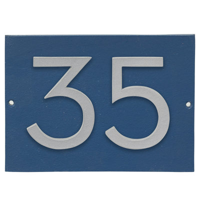 Plaque d’adresse murale sur 1 ligne flottante