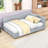 Corduroy Upholstered Platform Bed with Slats-1551464423-1551464417