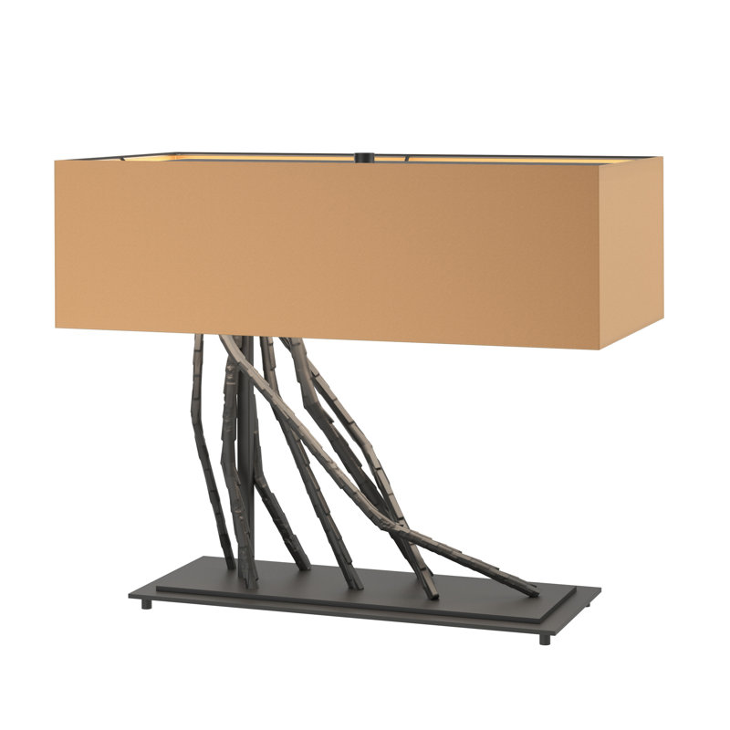 Brindille 16.5" Table Lamp, Flax, Black