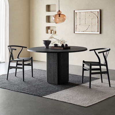 Italian Minimalist Design Black Dining Table