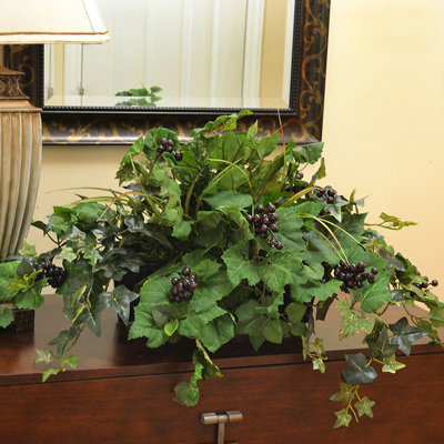 13'' Faux Ivy Plant in Metal Planter