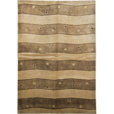 Hand-Knotted High-Quality Beige and Brown Area Rug