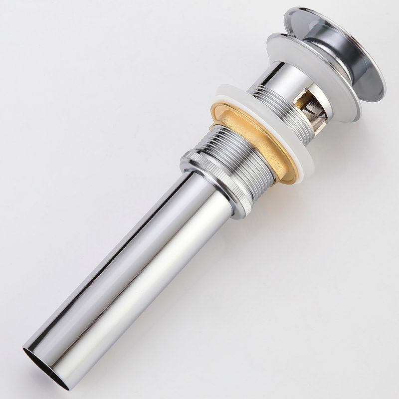 8.46" SUS304 Stainless Steel Bathroom Sink Drain，Pop Up Drain with Overflow for Bathroom Sink, Polished Chrome