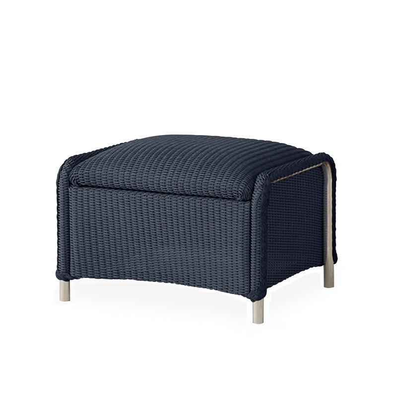 Reflections Outdoor Ottoman, Denim Blue