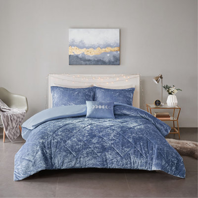 Ensemble de housse de couette en velours double / grand avec coussin décoratif