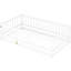 Lit simple au sol en bois blanc avec porte incluse