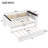 Twin Size Wood Daybed with Storage Shelves, Upholstered Backrest,USB and Trundle, White-129746952
