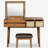 43.3" Classic Wood Makeup Vanity Set with Flip-top Mirror and Stool,Dressing Table with Three Drawers and Storage Space